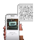 Phone rescanning the item beside a QR code
